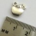8 Apple Charms Antique Silver Tone double sided