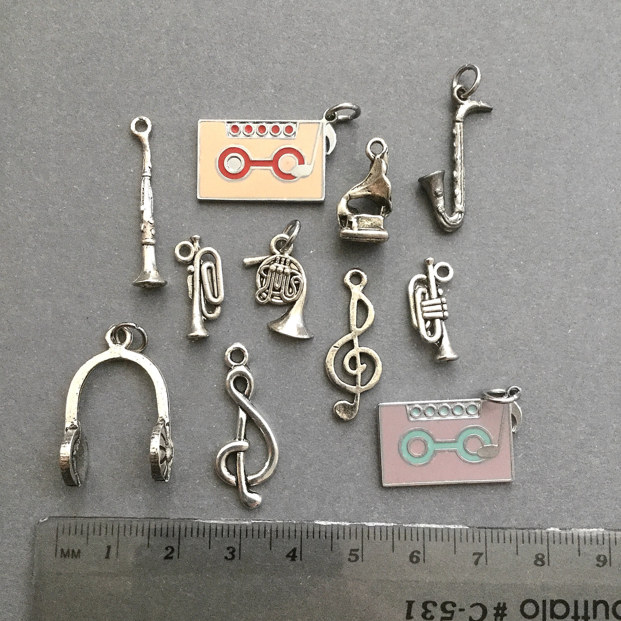 11 pcs Musical Charms Music Theme Charms Music Instrument Etsy