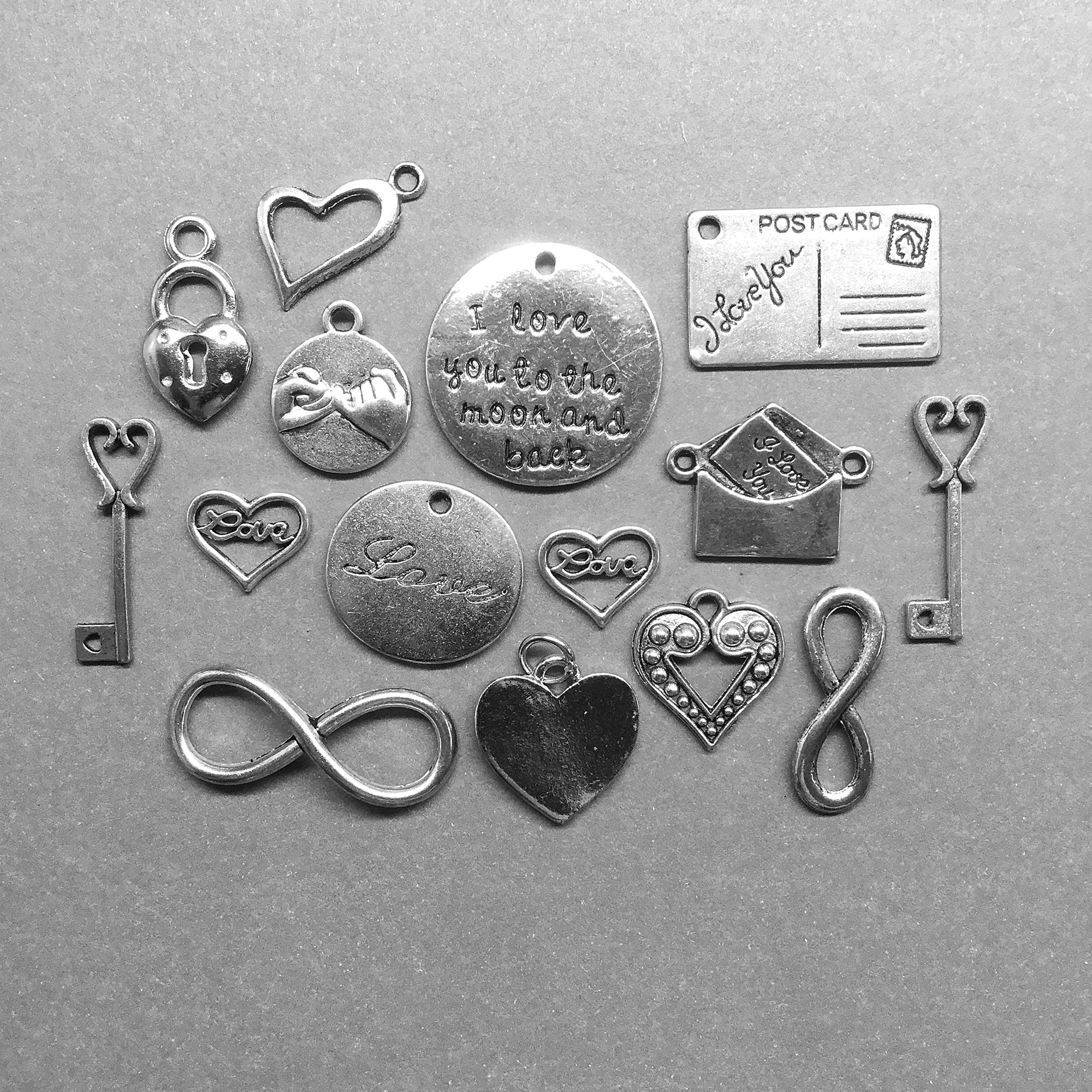 15 pcs Love themed charms Love charms I love you charms Etsy