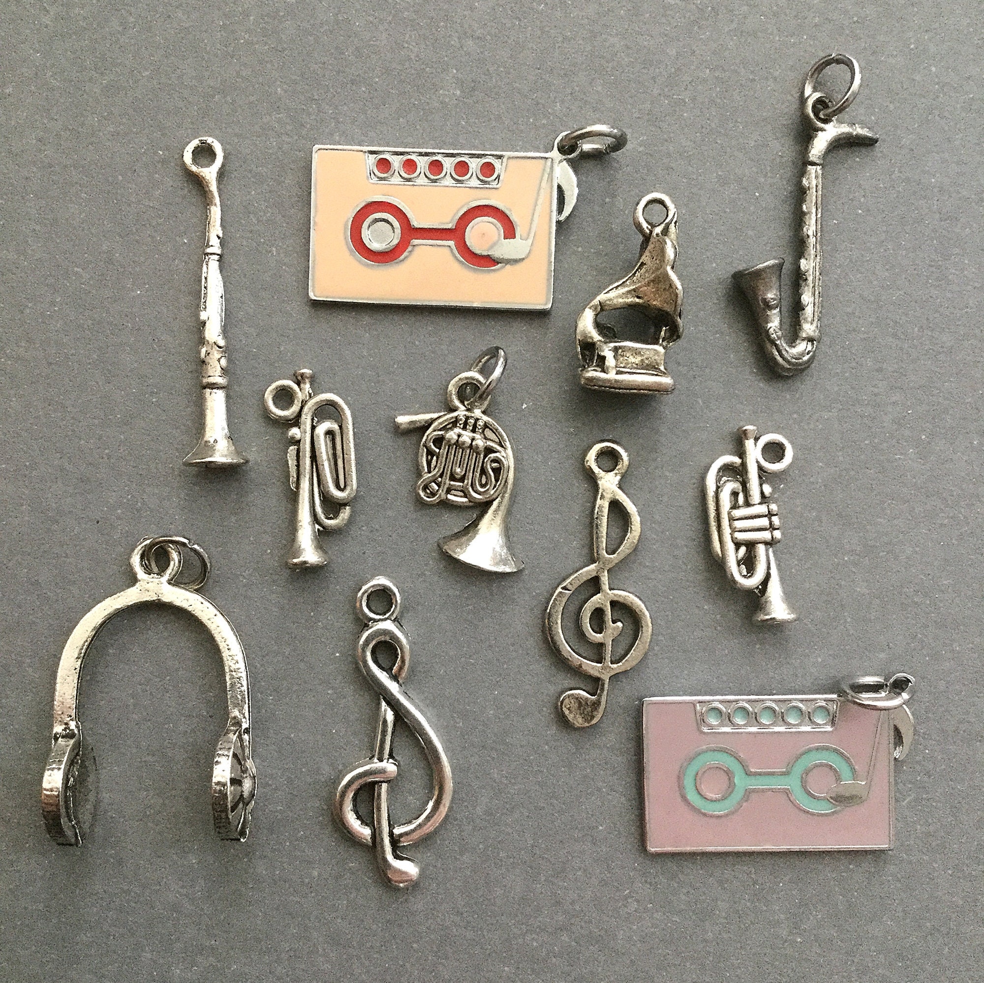 11 pcs Musical Charms Music Theme Charms Music Instrument Etsy