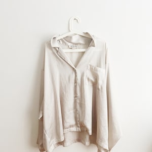 vintage Christian Dior ivory 100% silk blouse