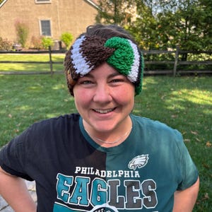 Adult Homemade Crochet Headband - Sports Ear Warmer, Team Spirit, Football, Soccer, Basketball, Baseball, hockey