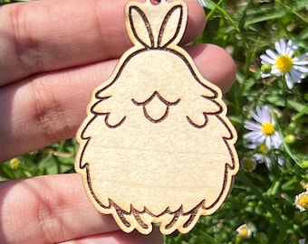 Flea Silksong Wooden Engraved Keychain | Fan Made | Video Game Character Gifts