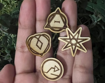 Alterhuman Therian Otherkin Otherhearted Wooden Mini Pins