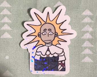 Bald Marie Holographic Sparkly Protoframe Warframe Sticker | Fan Made Merch | Video Game Gift | Joke