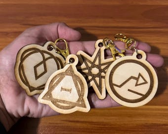 Alterhuman Therian Otherkin Otherhearted Wooden Keychains