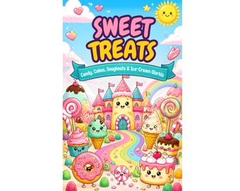 sweet treats kids colouring book 50 page