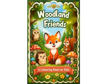 Woodland Friends Kids' Colouring Book 50 page