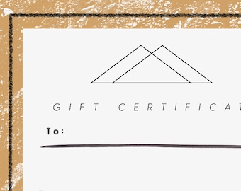 Trendy Square Gift Certificate Template Digital Download
