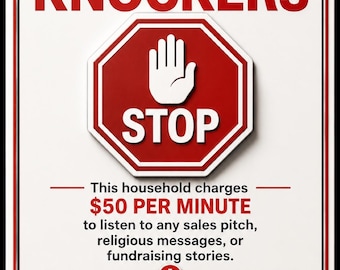 Door Knockers No Soliciting Sign for Private Residence Digital Download