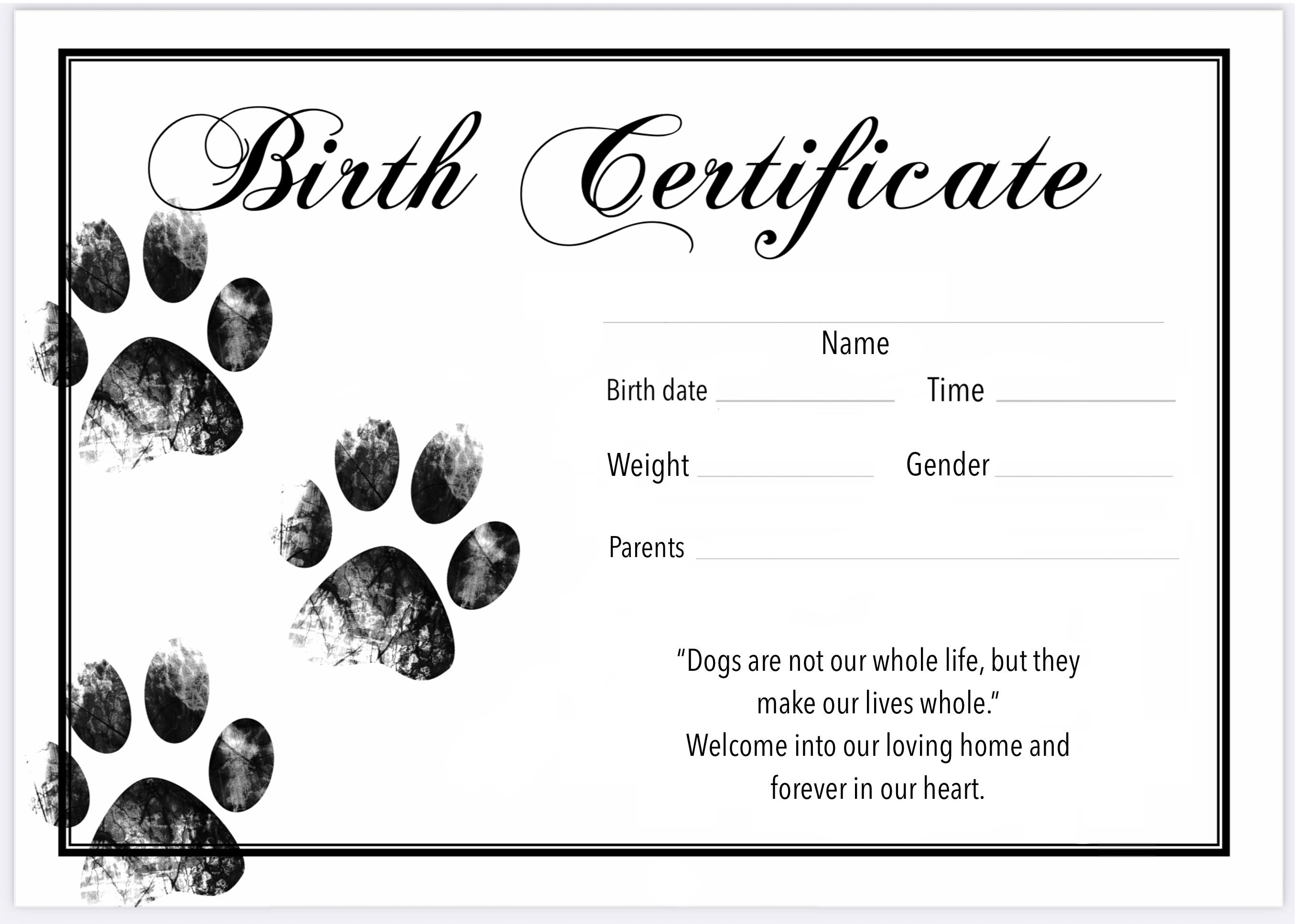 simple-dog-canine-birth-certificate-instant-download-printable-etsy