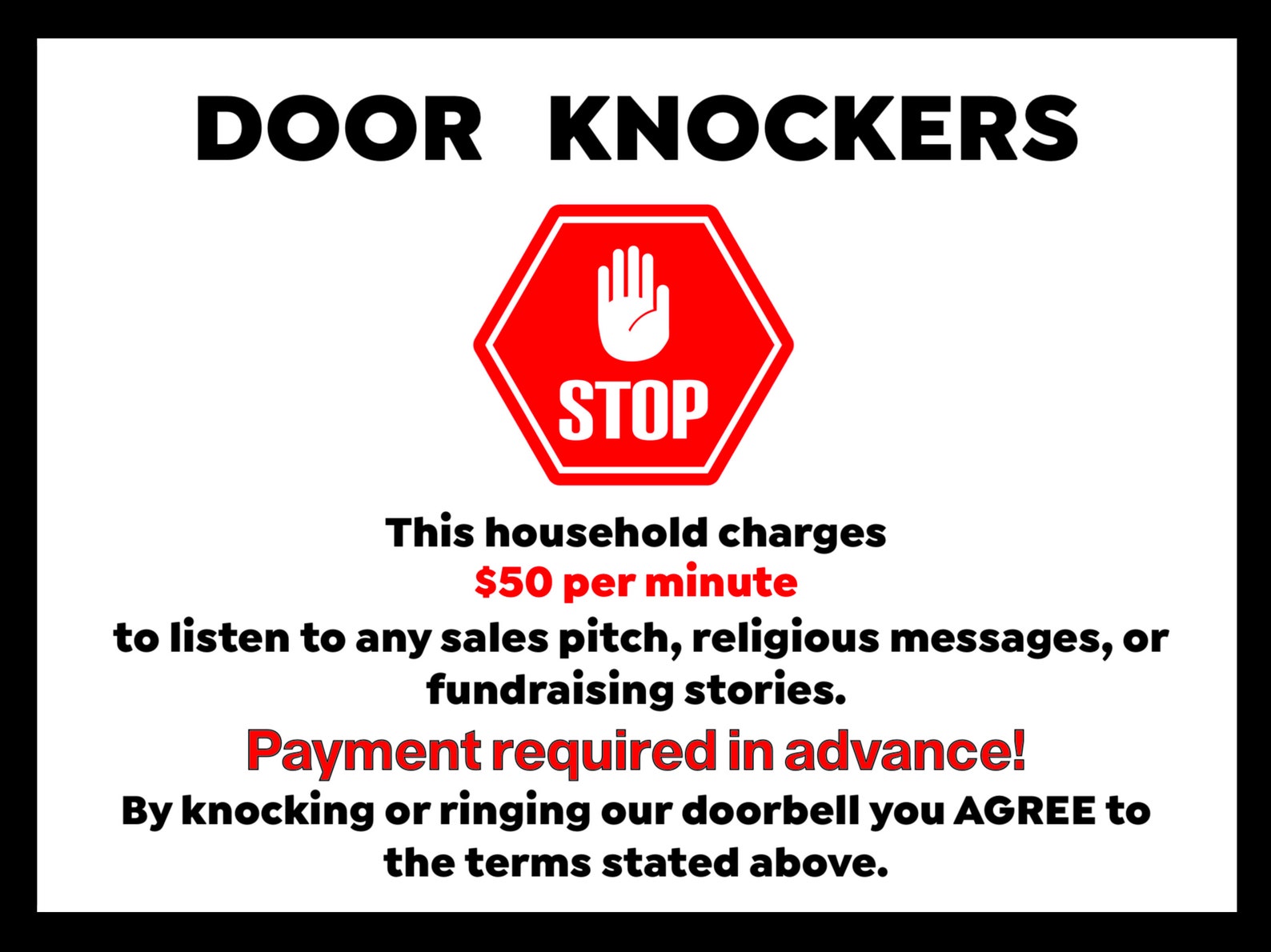 Door Knockers No Soliciting Sign for Private Residence Etsy