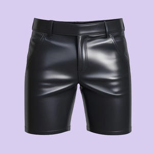Genuine Leather Men Booty Short, Handmade Black Leather Biker Short, Casual Wear Slim fit Short, Gay Leather Short, Gift For Him