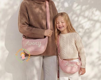 Personalized Kids Crossbody Bag, Custom Name Toddler Shoulder Bag, Boys & Girls Purse, Birthday Gift, Nursery Bag, Preschool Travel Bag