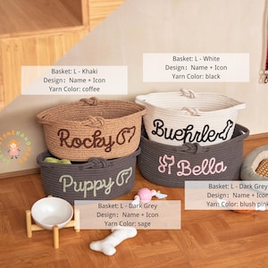 Personalized Dog Toy Basket, Custom Pet Toy Storage Basket with Name, Puppy Toy Box, Dog Gift for New Puppy, Pet Organizer image 19