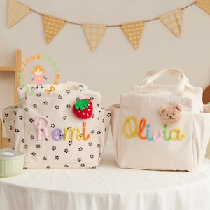 Customized Kids Lunch Bag, Lunchbox Bag, Handmade Corduroy Lunch Bag, School Lunch Bag, Picnic Bag, Toddler Gift, Back To School Gift