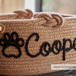 Personalized Dog Toy Basket, Custom Pet Toy Storage Basket with Name, Puppy Toy Box, Dog Gift for New Puppy, Pet Organizer image 3