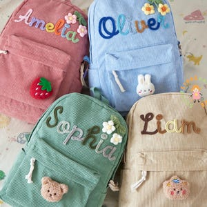 Sac à dos personnalisé pour enfant - Sac à dos préscolaire, Sac d'école personnalisé pour tout-petit, Adorables cadeaux d'anniversaire pour enfants, Rentrée scolaire, Cadeaux pour filles et garçons