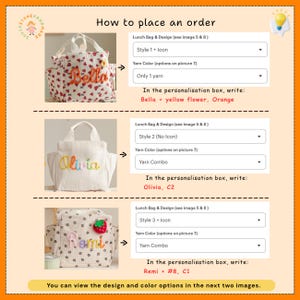 Customized Kids Lunch Bag, Lunchbox Bag, Handmade Corduroy Lunch Bag, School Lunch Bag, Picnic Bag, Toddler Gift, Back To School Gift image 6