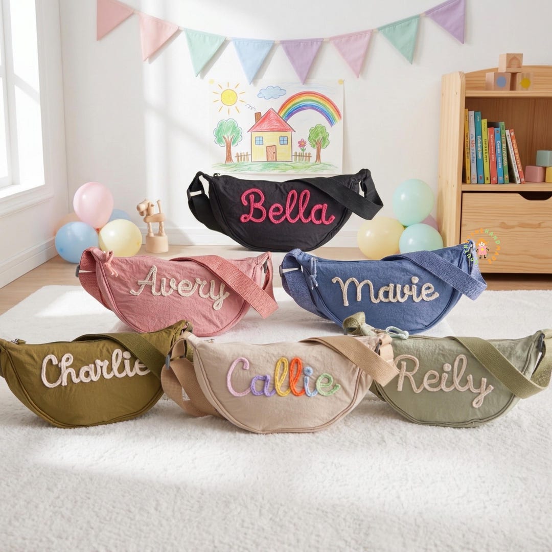 Personalized Kids Crossbody Bag, Custom Toddler Shoulder Bag, Birthday ...