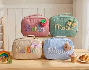 Customized Kids Lunch Bag, Personalized Lunch Box Bag for Kids, School Lunch Bag, Picnic Bag, Toddler Gift, Back To School Gift