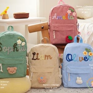 Sac à dos personnalisé pour enfant - Sac à dos préscolaire, Sac d'école personnalisé pour tout-petit, Adorables cadeaux d'anniversaire pour enfants, Rentrée scolaire, Cadeaux pour filles et garçons