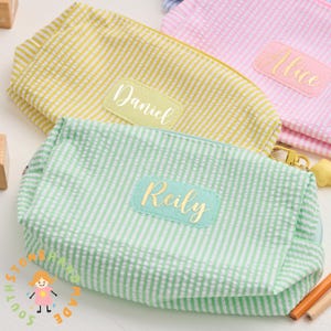 Custom Pencil Case with Foil Name – School Supplies, Kids Stationery Bag, Back to School Gift, Gift for Girls Boys, Gifts for kids