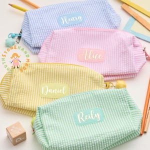 Custom Pencil Case with Foil Name – School Supplies, Kids Stationery Bag, Back to School Gift, Gift for Girls Boys, Gifts for kids