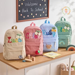 Sac à dos personnalisé pour enfant - Sac à dos préscolaire, Sac d'école personnalisé pour tout-petit, Adorables cadeaux d'anniversaire pour enfants, Rentrée scolaire, Cadeaux pour filles et garçons