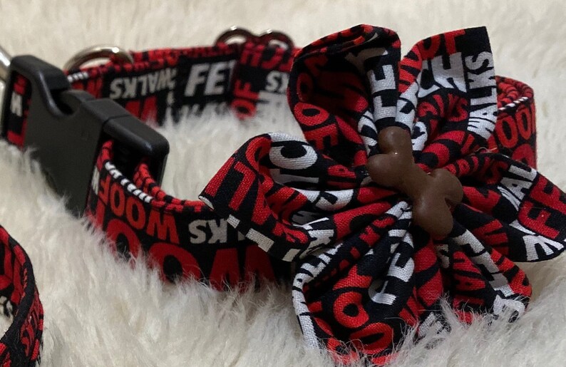 Dog Collar & Matching Leash Fits 14 to 19 20023 Etsy