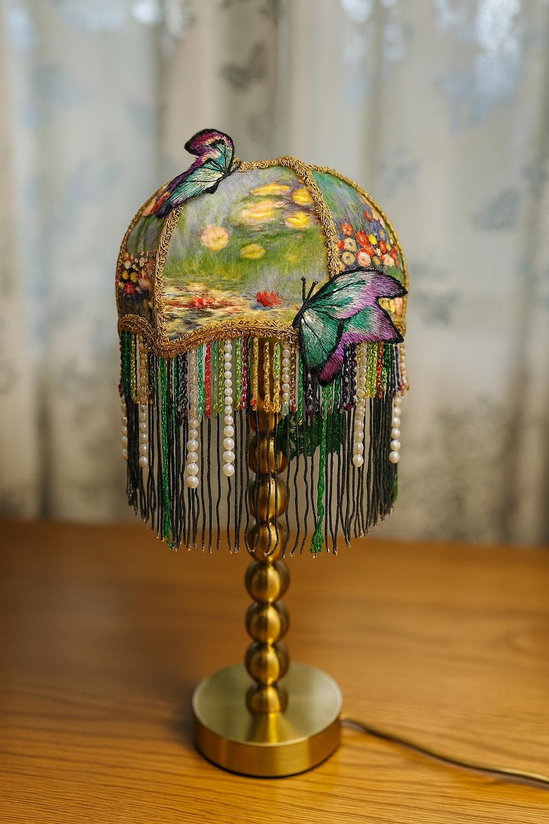Vintage Soul Monet Water Lilies Lamp - Thumbnail 2