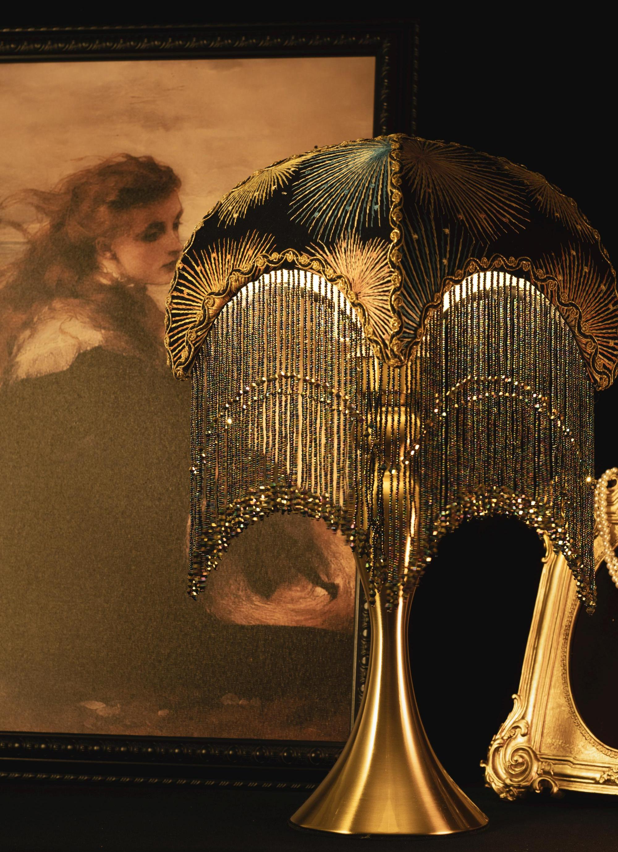 Vintage fringe lamp - Etsy 日本