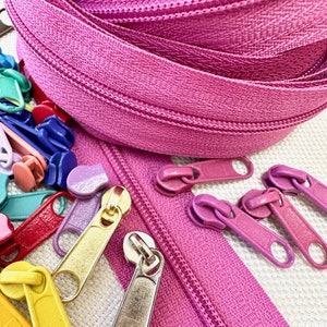 ROSE #3 Coil Zipper Yardage + Pulls