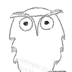 May include: Black and white line drawing of an owl with the word "wisdom" repeated throughout the image. The owl's eyes are formed by circles of text. The text reads "Wisdom is not a product of schooling but of the lifelong attempt to acquire it. - Albert Einstein... Wis."