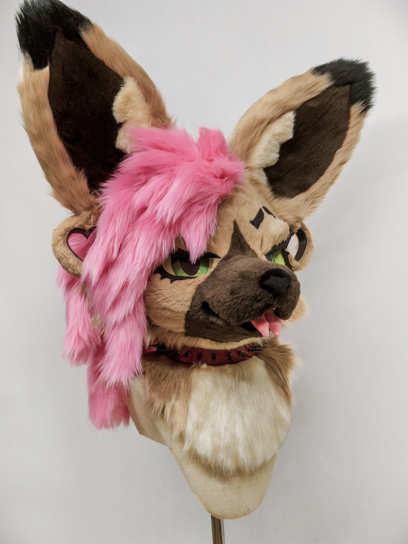 Custom Stylized Toony Fursuit Head Commission OPEN – Beige Furry Head ...