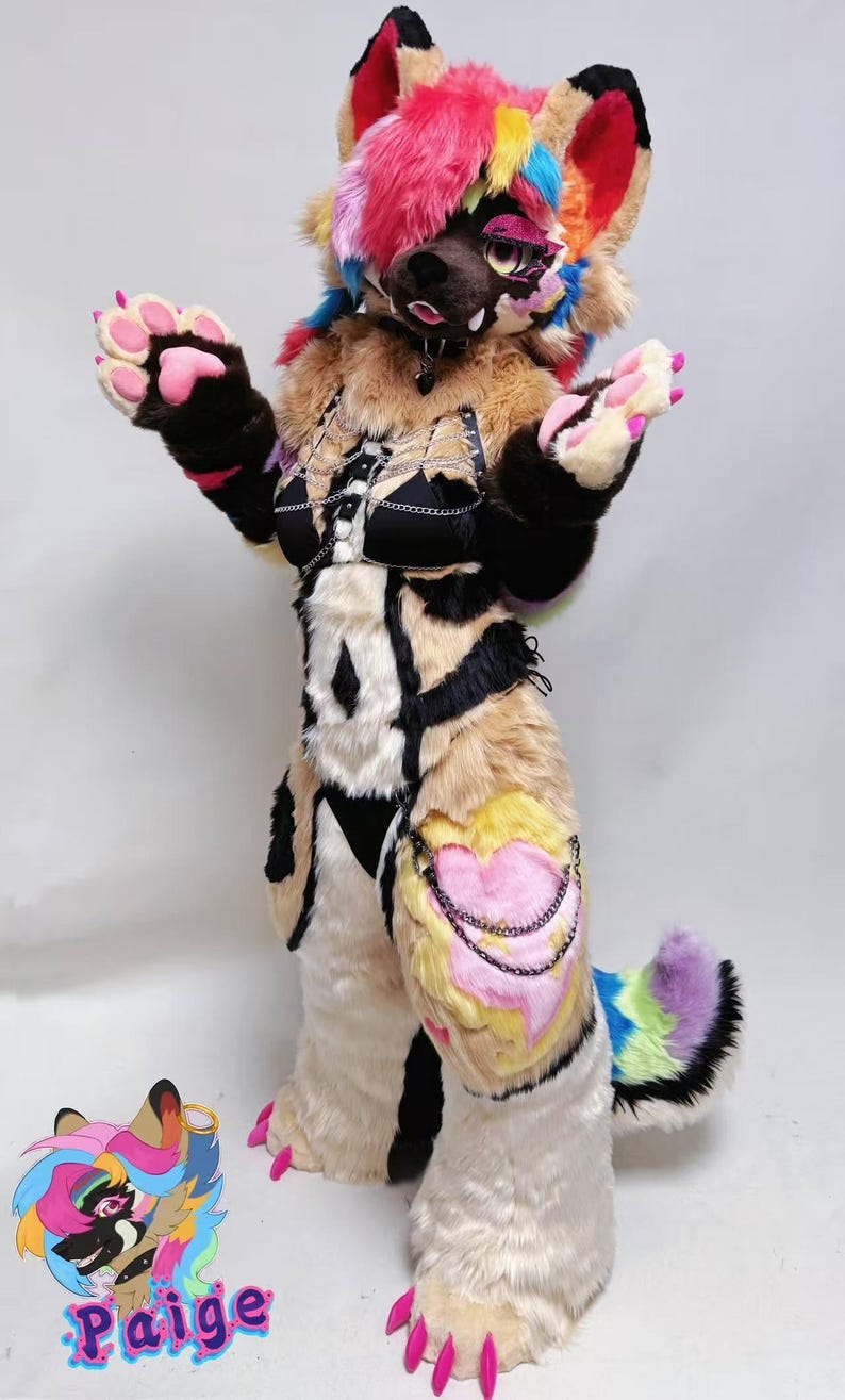 Custom Fursuit Commission OPEN! Stylized Toony Hyena Fursuit Fullsuit ...