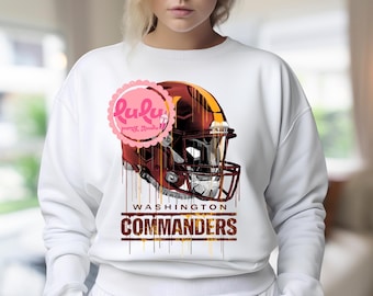 Immagine PNG di un casco da football Commander per sublimazione, grafica per t-shirt (download digitale)