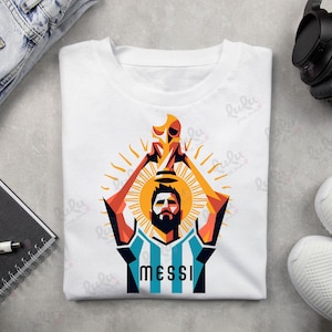 Lionel Messi Shirt PNG, Messi Shirt PNG Sublimation, Instant Download, Football T-shirt Graphic, Football Clipart, Crafting Supply