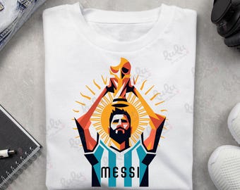 Lionel Messi Shirt PNG, Messi Shirt PNG Sublimation, Instant Download, Football T-shirt Graphic, Football Clipart, Crafting Supply