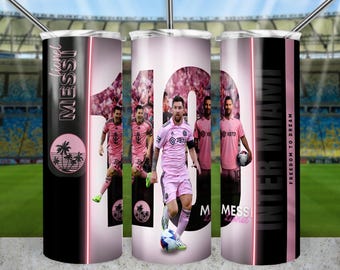 Lionel Messi Tumbler, 20oz Skinny Tumbler Wrap Design Sublimation, 20oz Template Straight Tumbler Wrap,Instant Download, PNG