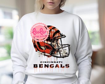 Immagine PNG di un casco da football del Bengala per sublimazione, clipart per lavori creativi (download digitale)