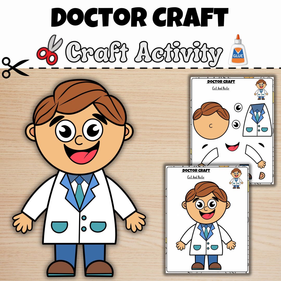 Doctor Craft | Community Helpers Activity | Cut and Paste Craft for ...