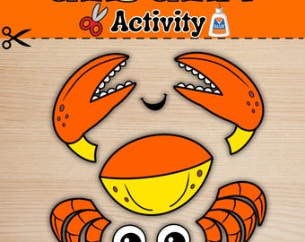 Crab Craft Activity | Ocean Animals| Summer Theme Activities| Under the Sea