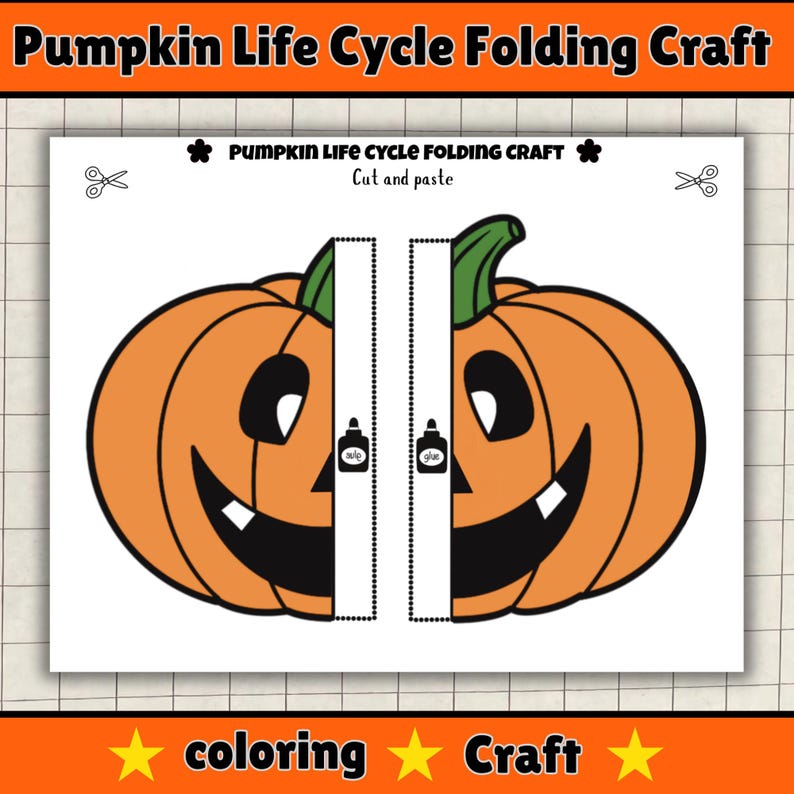 Pumpkin Life Cycle Folding Craft: Fall Science Activity (PDF) - Etsy