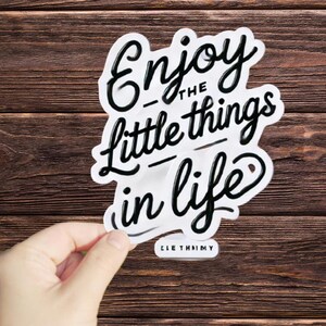 1 Pc Enjoy The Little Things In Life sticker, Religious Sticker, Faith Sticker, Worship Sticker, Quote Sticker, Scripture Sticker,Room Décor