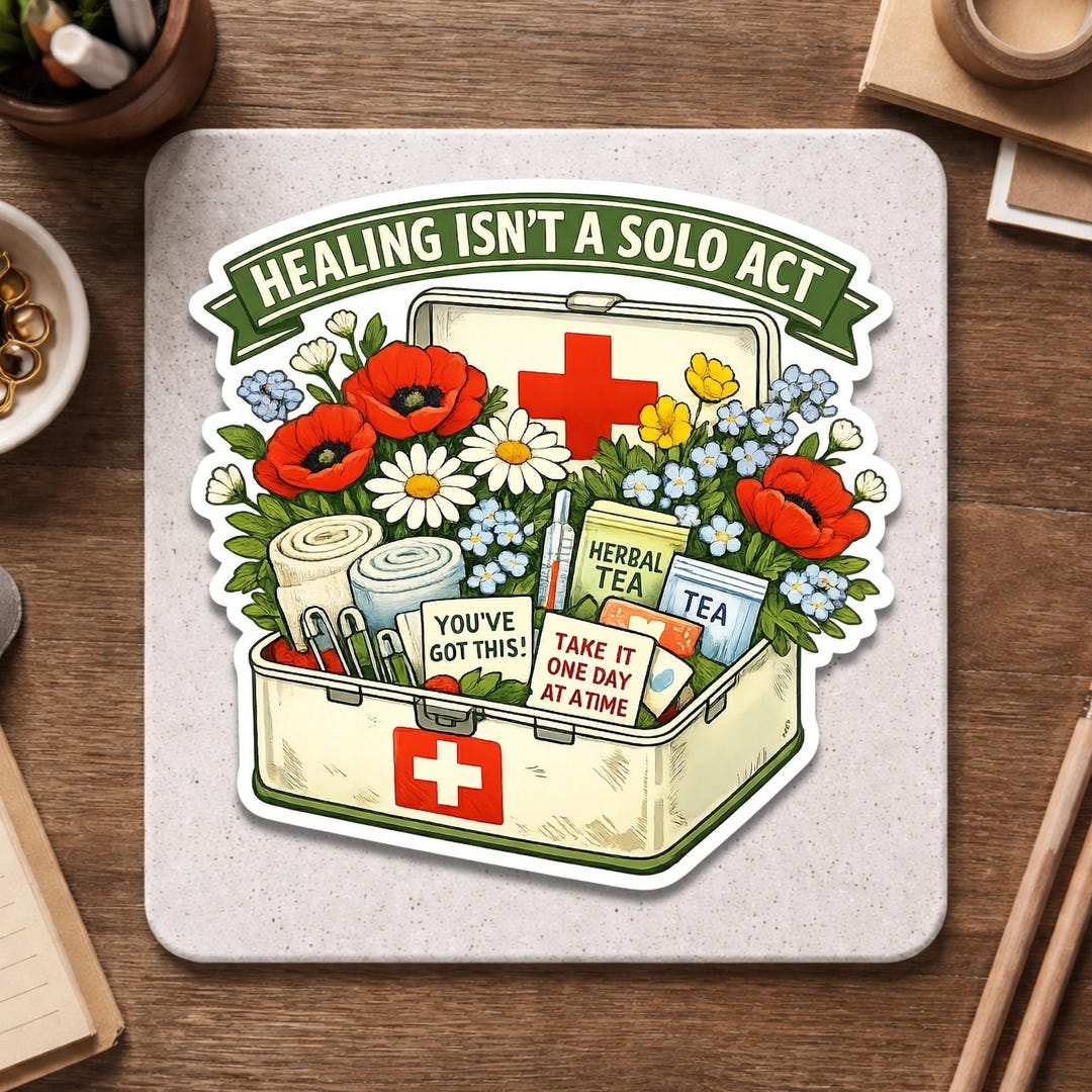 Healing Isn’t A Solo Act Sticker - Nurse Support Gift - Mental Health ...