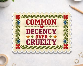 Radicalized by Common Decency Vinyl Sticker, Cute Positive Motivational Quote Stickers Waterproof Die-Cut Vinyl Water Bottle