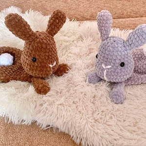 Crochet bunny snuggler pattern Amigurumi baby lovey pattern Cute rabbit plushie pattern