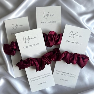 Scrunchies Gastgeschenke für Hochzeit, Verlobung, Henna-Feier, Geburtstage, Babyshower, Birdalparty etc.