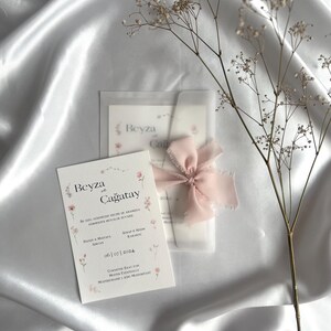 Einladungskarten mit Blümchen | Davetiye für Hochzeiten, Henna, Verlobung, Geburtstage etc.